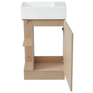 Modern Bathroom Vanity With Sink And 2 Tier Shelf