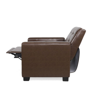Langseth - Contemporary Tufted Pushback Recliner - Dark Brown