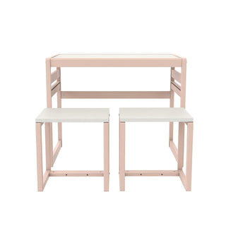Signy - 3 Piece Activity Table Set - Pink / White