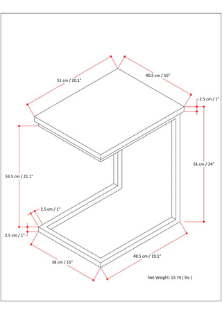 Skyler - Handcrafted C Side Table