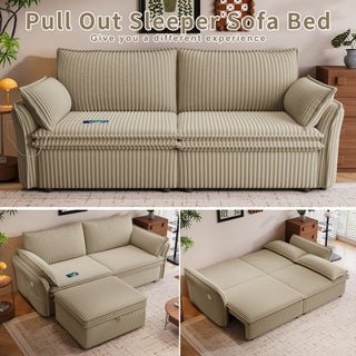 2 In 1 Convertible Sofa Bed, Multi Functional Living Room Furniture