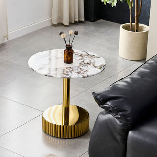 End Table For Living Rooms - Gold / White