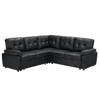Convertible Sectional Sofa Bed With Pull Out Sleeper And Storage