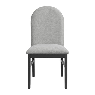 Edison - Dining Side Chair With Fabric (Set of 2) - Black And Light Gray