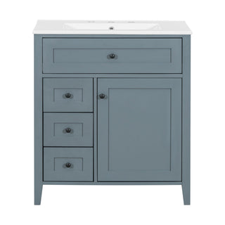 Modern Bathroom Vanity With Sink, 3 Drawers And Adjustable Shelf