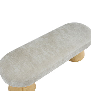 Upholstered Dining Bench - Oatmeal