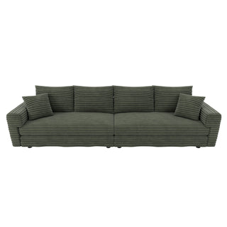 4 Seat Sofa, Modern Comfy Upholstered Sofa Cloud Couch, Deep Seat Couches With Soft Pillows