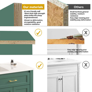 Bathroom Vanity With Sink Combo, 4 Soft Close Doors And 4 Drawers