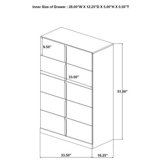 Lauryn - 5 Drawer Bedroom Chest - Gloss White
