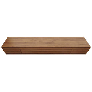 TV Stand, Entertainment Center With Cable Management And Soft Closing Hinges - Walnut