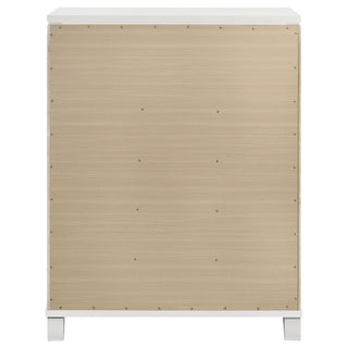 5 Drawer Bedroom Chest Of Drawers - White