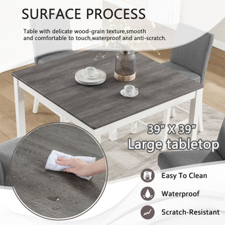 5 Piece Counter Height Table Set With 4 Chairs