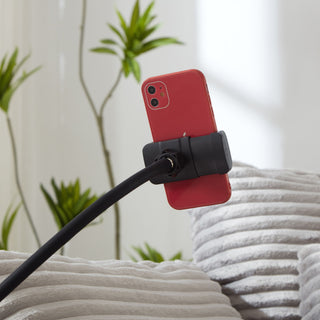 Swivel Accent Barrel Chair With Adjustable Phone Holder, 5 Pillows For Living Room