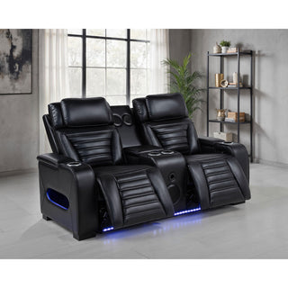 Isadora - Power Reclining Loveseat With Dual USB Charging And Built In Bluetooth Speaker - Black