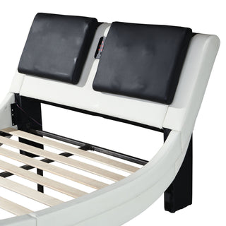 Platform Bed Frame With LED Lighting, tooth Music, Vibration Massage