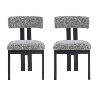 Modern Upholstered Armless Dining Chairs With Metal Legs