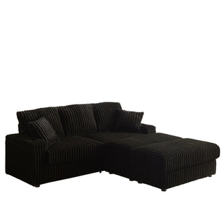 3 Seater Sofa With 2 Ottomans For Living Room