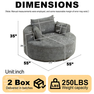 Single 360 Degree Swivel Chair For Living Room