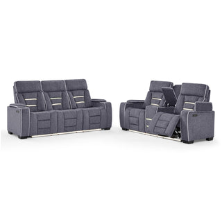 Austin - Reclining Sofa With Storage Arms - Gray