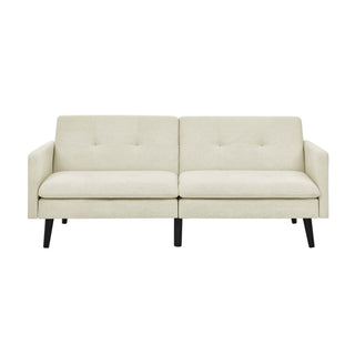 Easy Convert Futon Sofa With Tufted Back And Seat