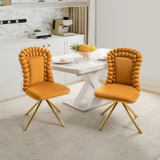 Upholstered Swivel Dining Chairs (Set of 2)