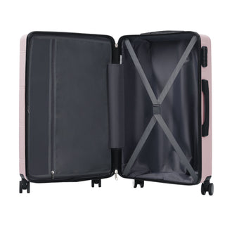 6 Piece Lightweight Hardshell Luggage Set With Double Spinner Wheels, Password Lock