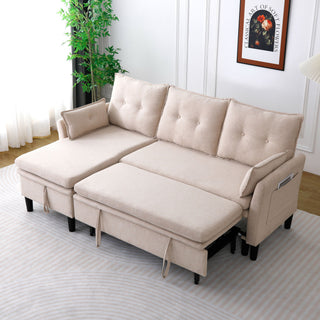 L-Shaped Reversible Chaise Sectional Sofa With Storage