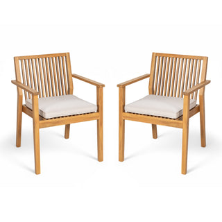 Patio Dining Chair, Comfortable Waterproof Seating (Set of 2)