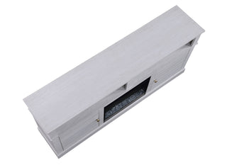 Terra - TV Stand Console With Fireplace - White Walnut