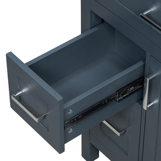 Modern Bathroom Vanity With Sink, Flip Drawer & 2 Drawers, Soft Close Hinges, Adjustable Shelf