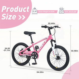 Zukka - 20" Mountain Bike With Adjustable Saddle And Suspension Fork