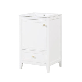 Bathroom Vanity With Sink, Soft Closing Cabinet Door, Storage Rack And Drawer