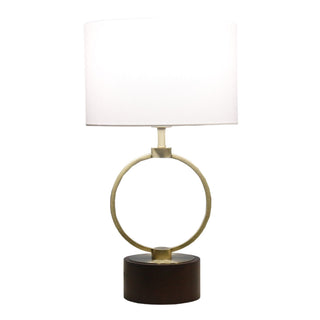 Bedroom Table Lamp With Circular Design - White