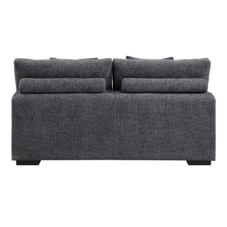 Chosen - Sectional Sofa With Toss Pillows With 2 Chaises With Ottoman - Gray