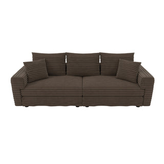 4 Seat Sofa, Modern Comfy Upholstered Sofa Cloud Couch, Deep Seat Couches With Soft Pillows