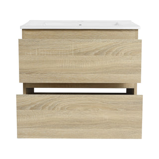 Wall Mounted Bathroom Vanity & Sink, 2 Soft Close Drawers