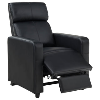 Warren - 5 Seater Home Theater With 4 Wedge Consoles Recliners And Storage Consoles - Black