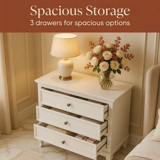 3 Drawer Dresser - White