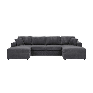 3 Piece Double Chaise Sectional Sofa