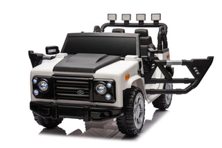 12V7A 30W*2 Four-Wheel Drive Seat One Button Start, Forward And Backward, High And Low Speed, Music, Front Light, Power Display, Two Doors Can Open, 2.4G R / C, Seat Belt Four Wheel Absorber