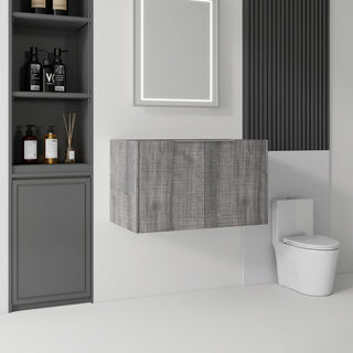 Floating Bathroom Vanity Cabinet With Soft Close Double Doors, Spacious Interior Storage, Wall Mounted, Cabinet Only