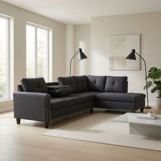L - Shaped Sectional Sofa With Movable Left Chaise