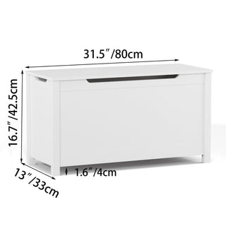 Toy Box Storage With Safety Hinged Lid