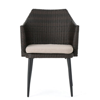Kenneth - 3 Pieces Chat Set Outdoor Furniture - Brown Multi