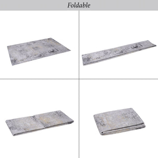Maval - 6' X 9' Washable Area Rug - Gray