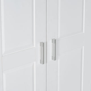 Storage Cabinet With Adjustable Shelves, 2 Doors, Rectangle Design For Bathroom