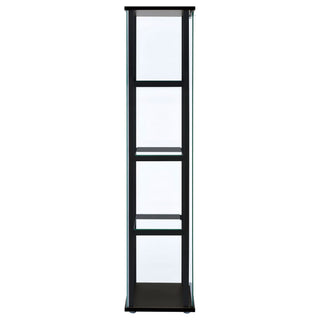 Serena - 4 Shelf Curio Cabinet - Black