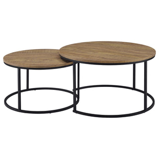 Arrize - 2 Piece Round Nesting Coffee Table Set - Mango Color