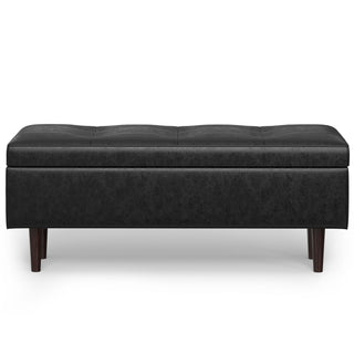 Shay - Large Square Coffee Table Storage Ottoman Mid-Century Style