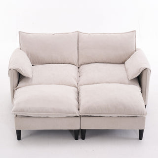 Convertible Combination Sofa With Footstools With Storage